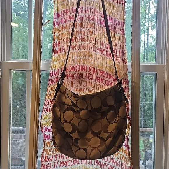 Coach | Bags | Coach Brown Signature Shoulder Bag | Poshmark
